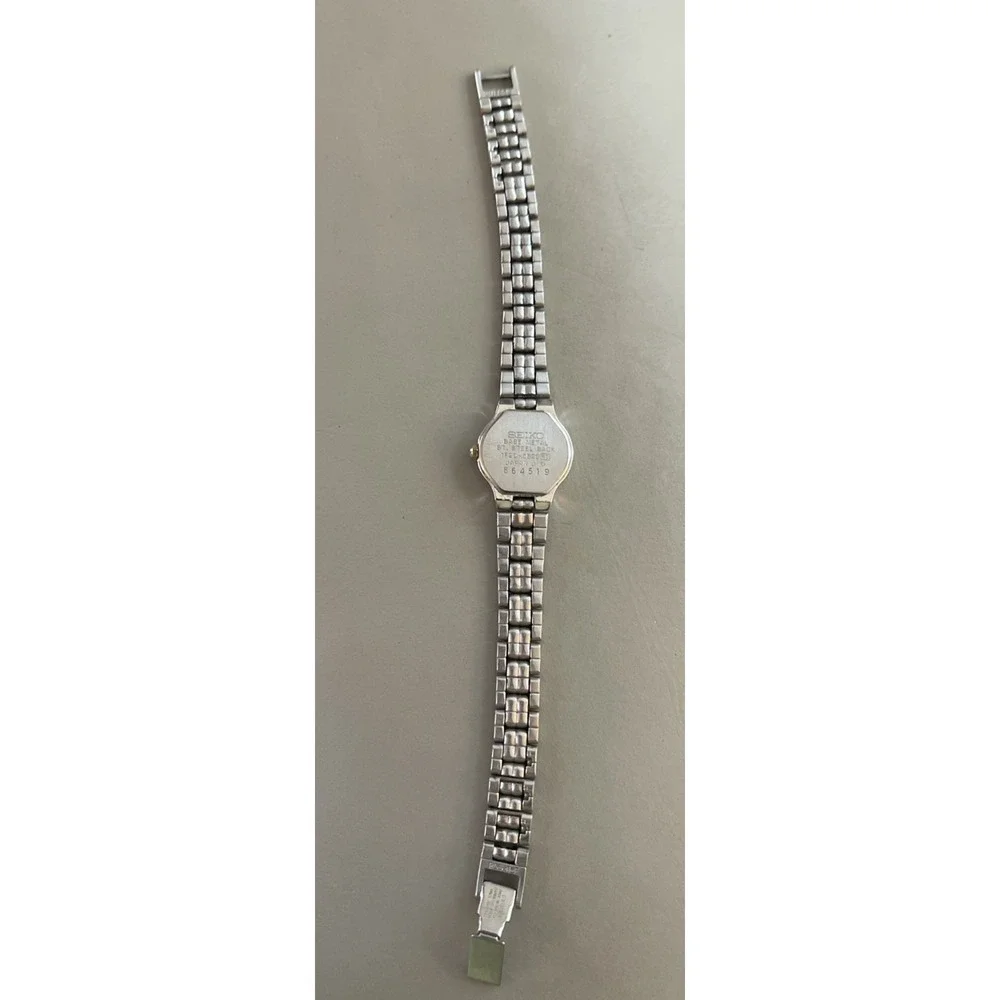 Vintage‎ Seiko Women's Two Tone Quartz Wristwatch 1F20-5B20 *Needs Battery*
